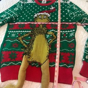 Mens Grinch Ugly Christmas Sweater With 